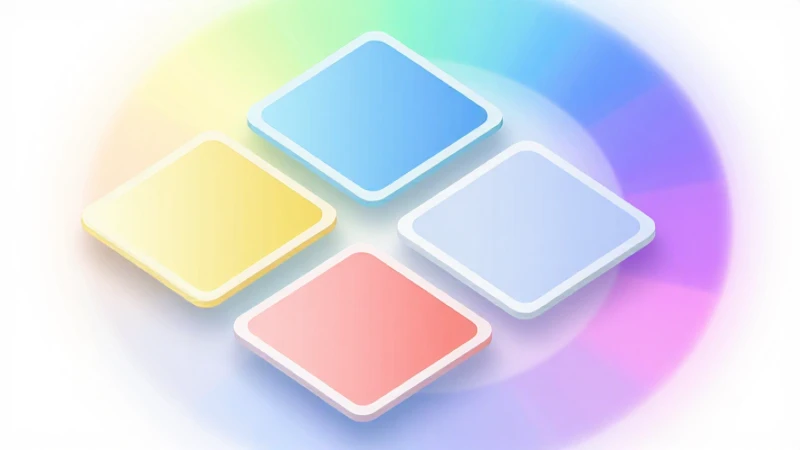 Muestra tonalidades suspendidas sobre fondo colorido
