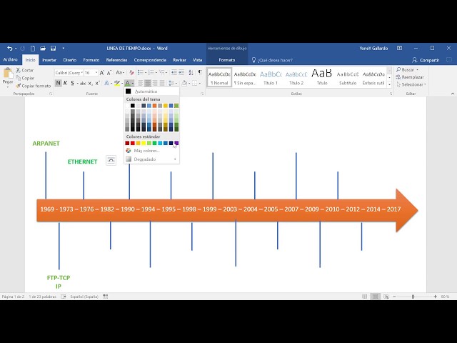 como crear lineas del tiempo en word facilmente y paso a paso