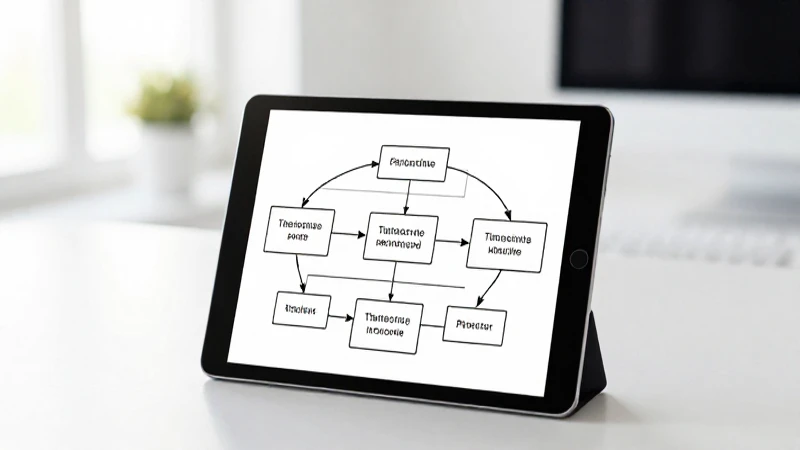 Cómo puedo crear un organigrama en 5 sencillos pasos 5 Tableta digital muestra diagrama en espacio moderno