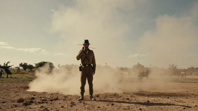 Soldado mexicano, arena y luz cálida