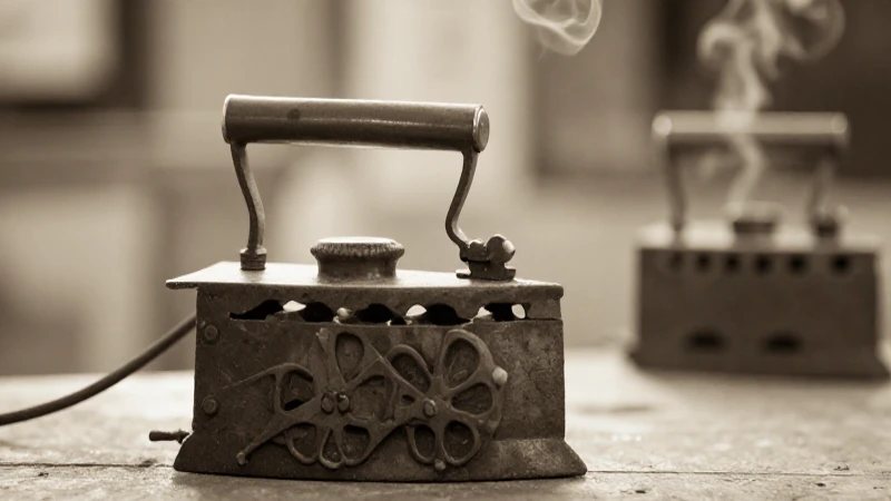 Hierro antiguo, vapor y tonalidad sepia