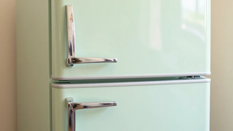 Cómo ha evolucionado el refrigerador a lo largo del tiempo 6 Refrigerador vintage con luz suave y nostálgica
