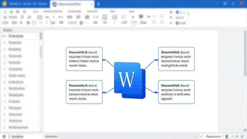 Documento Word con esquema, luz brillante