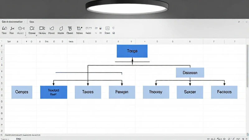 Cómo Hacer un Organigrama en Excel: Guía Concisa y Práctica 7 Diseño minimalista con hojas de cálculo claras