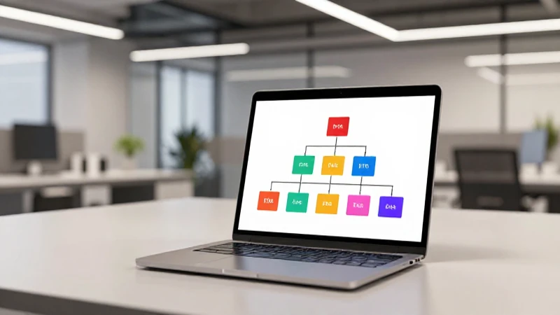 Cómo Hacer un Organigrama en Excel: Guía Concisa y Práctica 3 Oficina moderna con gráfico digital organizado