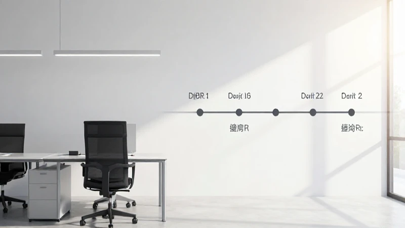 Oficina moderna con luz solar y cronograma