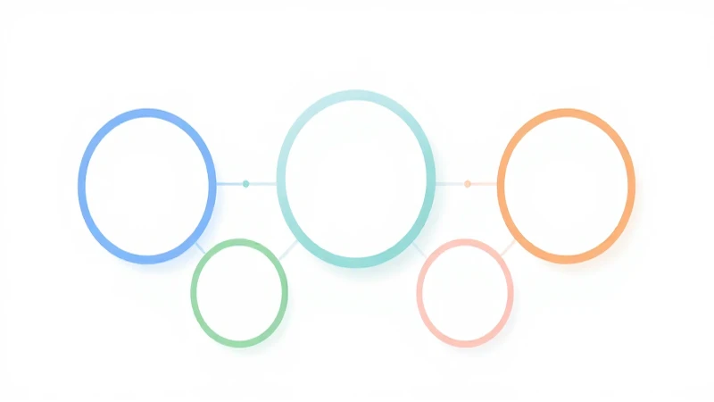 Diseño minimalista con círculos interconectados