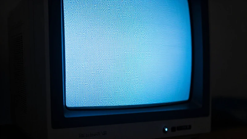 Computadora antigua con iluminación cinematográfica y enfoque selectivo