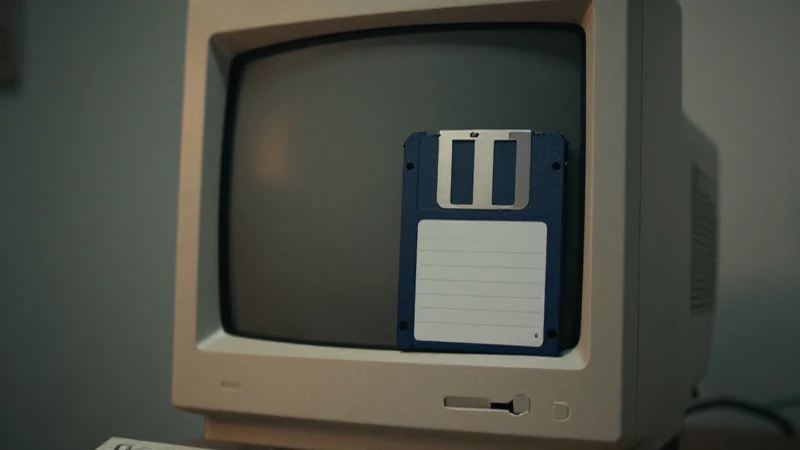 Monitor antiguo con enfoque suave y cinematográfico