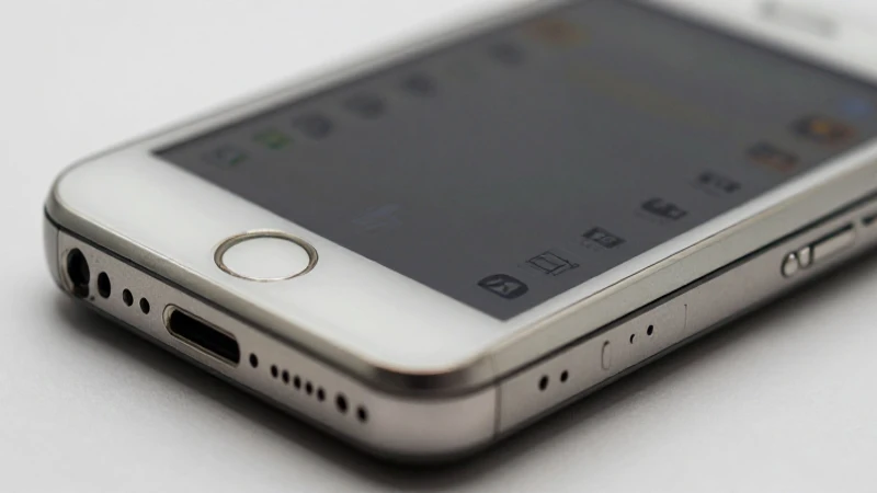 iPhone antiguo, luz suave, enfoque selectivo