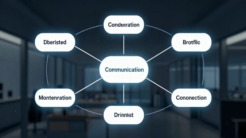 ¿Qué es un Esquema de comunicación y cómo se utiliza? 6 Ilustración nítida de nodos conectados comunicándose