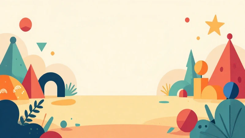 Ilustración geométrica, luminosa y didáctica