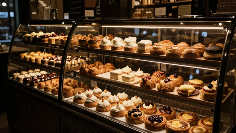 Qué consecuencias y fechas tuvo la Guerra de los Pasteles 5 Panadería parisina con pasteles y luz antigua