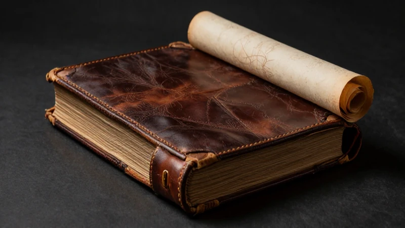 Libro antiguo, grabado con dramatismo nostálgico