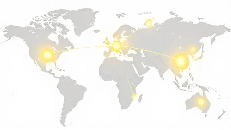 Mapa iluminado, nodos conectados e informativo
