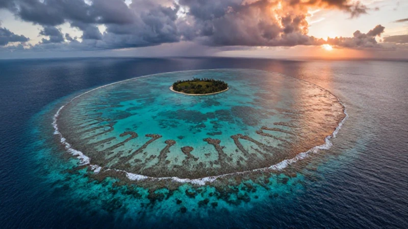 Mapa conceptual y recursos visuales sobre Oceanía 3 Atardecer cinematográfico sobre islas del Pacífico