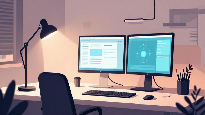 Espacio digital futurista con luz suave