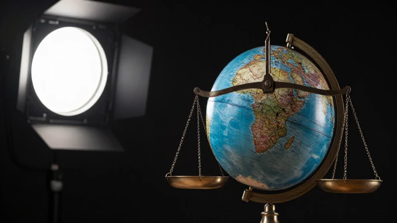 Cuáles son las claves del Mapa Conceptual de Derechos Humanos 8 Globo, justicia y luz cinematográfica, ángulo bajo