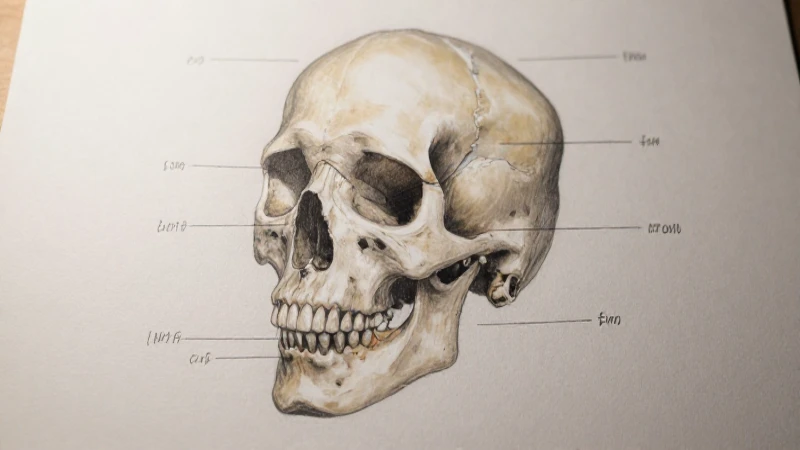 Esquema Craneo: Un Análisis Detallado de la Estructura del Cráneo 3 Cráneo humano ilustrado con detalle