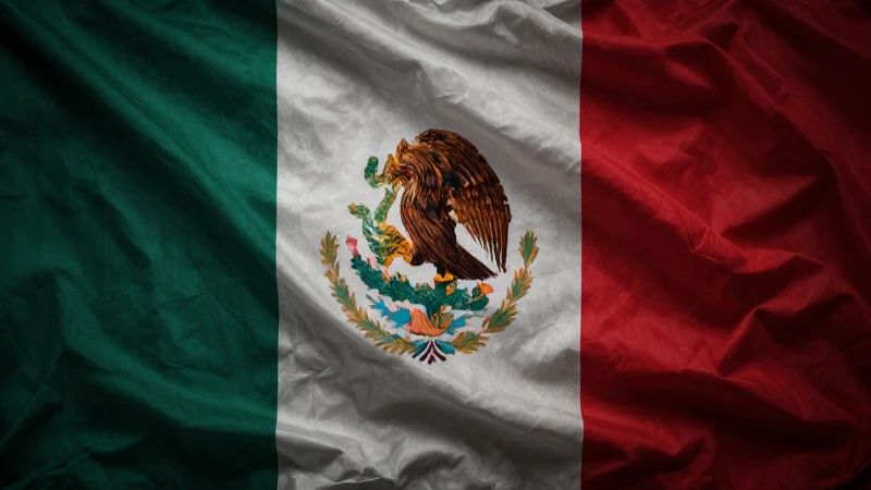 Bandeira mexicana con luces cinematográficas dramáticas