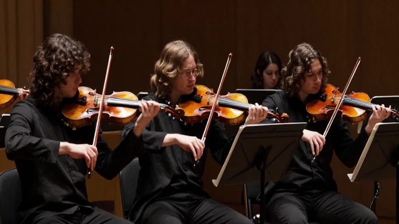 Orquesta barroca dramática con luz pictórica