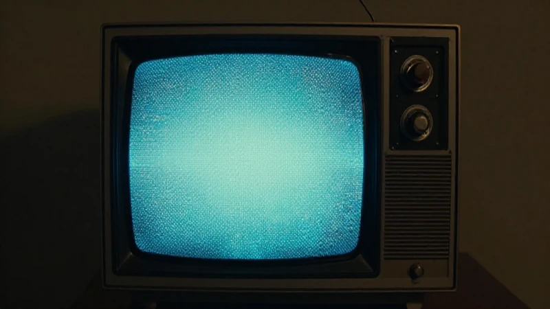 Televisión antigua, brillo cálido y nostálgico