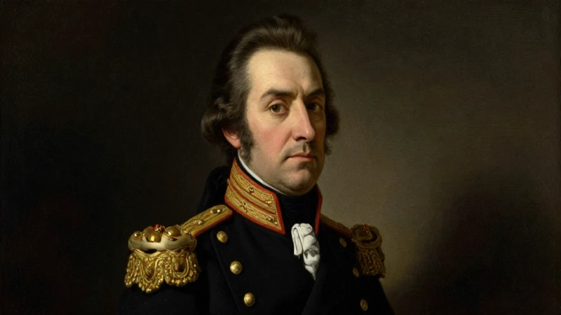 Retrato militar de Iturbide con claroscuro