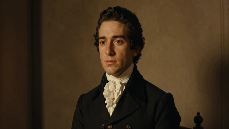 Retrato dramático y cálido de Iturbide joven