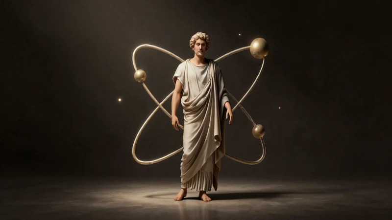 Filósofo griego ilustrado con luz dramática