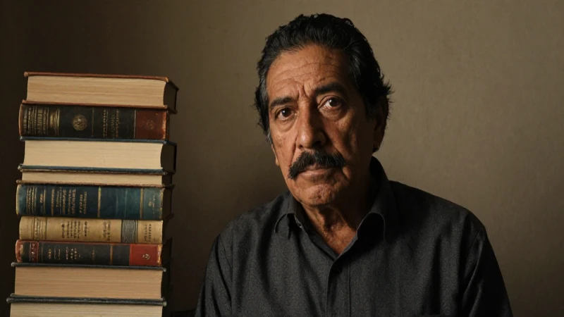 La vida de Juan José Arreola: Línea del tiempo y biografía 5 Arreola retratado con libros, luz cálida