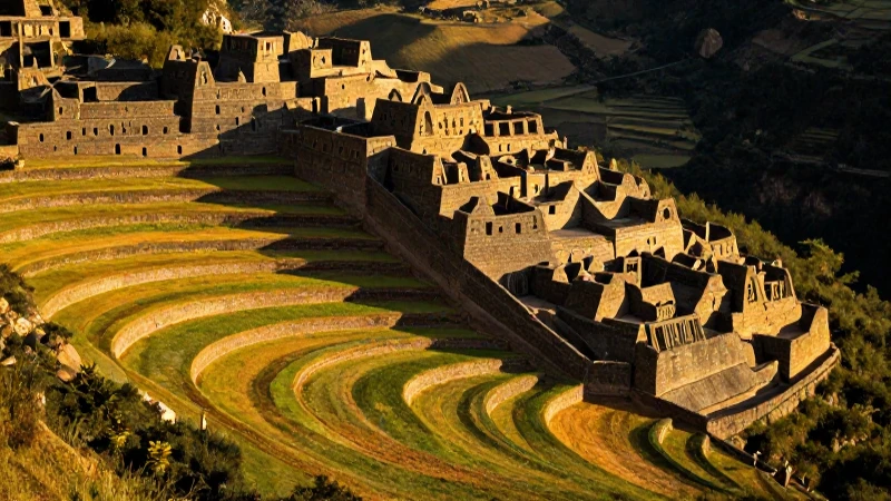 Cuales son las culturas antiguas de América y su evolución 5 Ruinas incas doradas bajo luz dramática