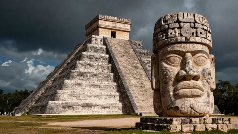 Cuales son las culturas antiguas de América y su evolución 7 Pirámide maya con luz cinematográfica y detalles