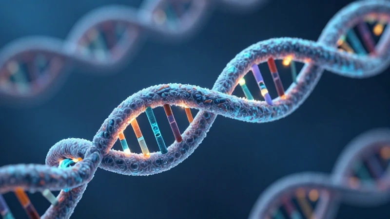 ADN cromosómico brilla con luz volumétrica