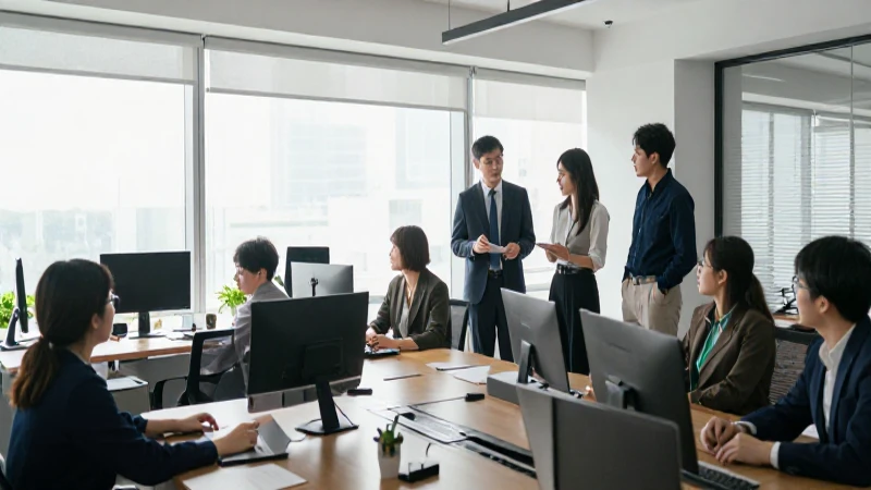 Equipo de marketing colaborando bajo luz natural