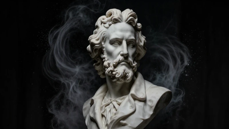 Cómo ha evolucionado el conocimiento a lo largo del tiempo 6 Busto de Nietzsche en polvo cósmico dramático
