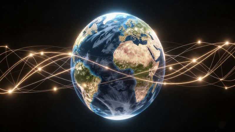Globo realista iluminado con perspectiva amplia