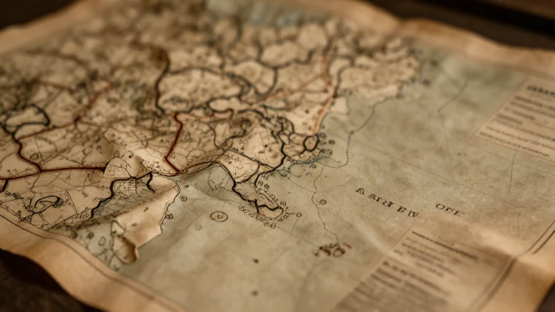 Fragmentos de mapa antiguos, suaves y cálidos