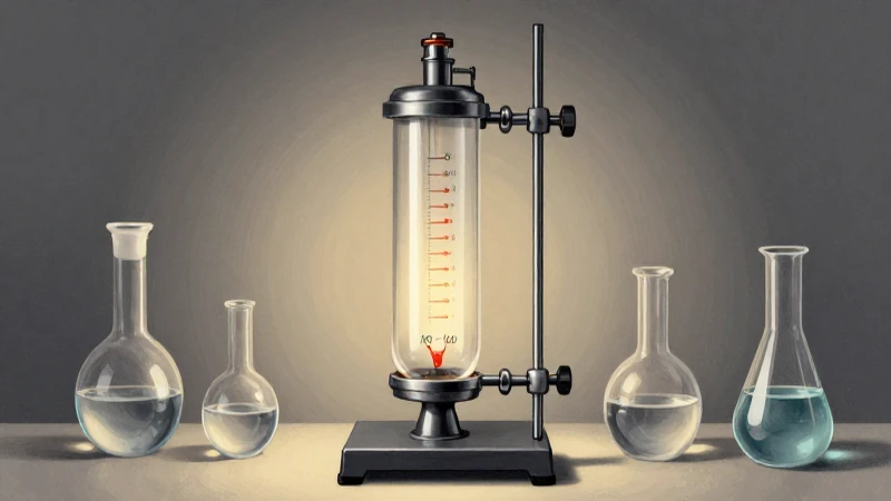 Ilustración científica detallada de equipo de laboratorio