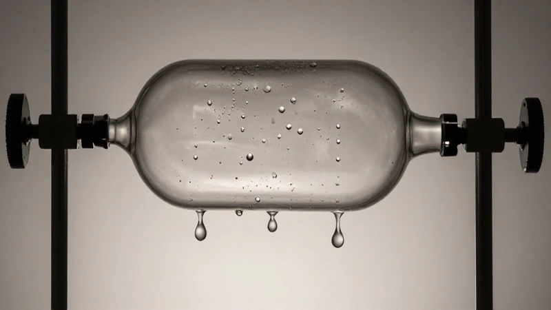 Ilustración científica nítida con gotas condensadas