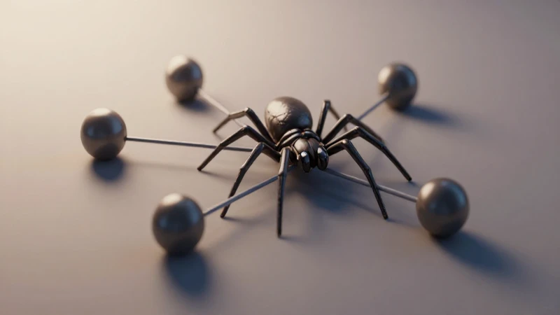 Es útil el diagrama de araña para mapas conceptuales 6 Gráfico interconectado con luz realista y enfoque suave