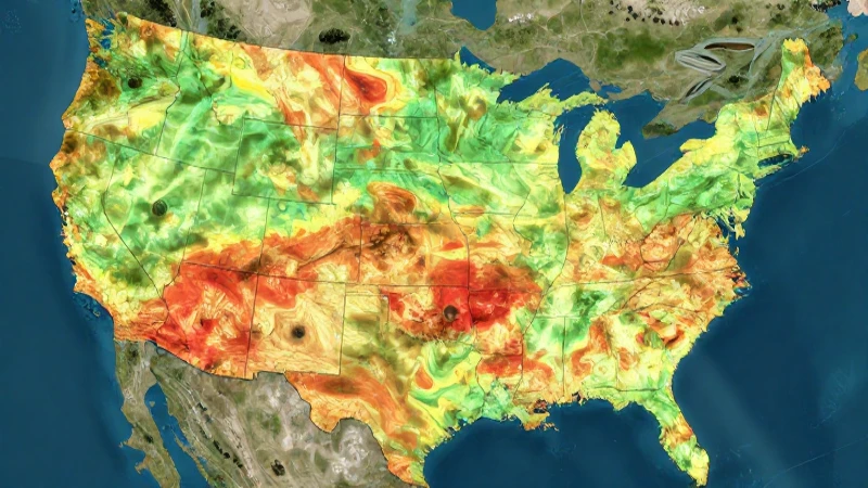 Paisaje americano vibrante con mapa detallado