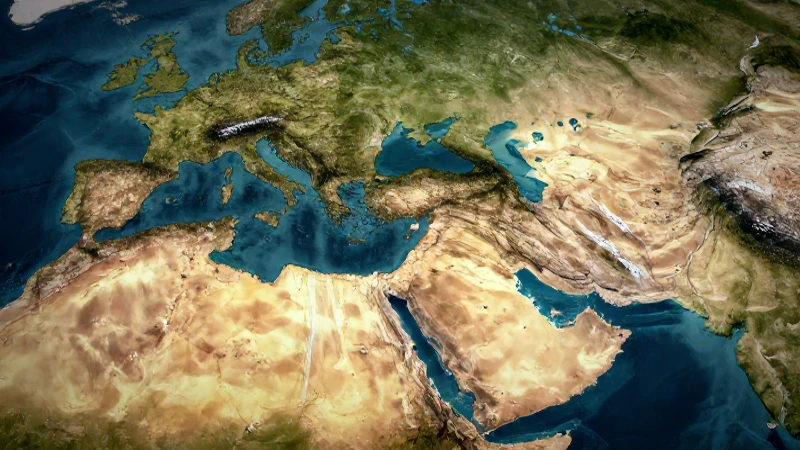 Mapa fluvial continental con estilo cartográfico