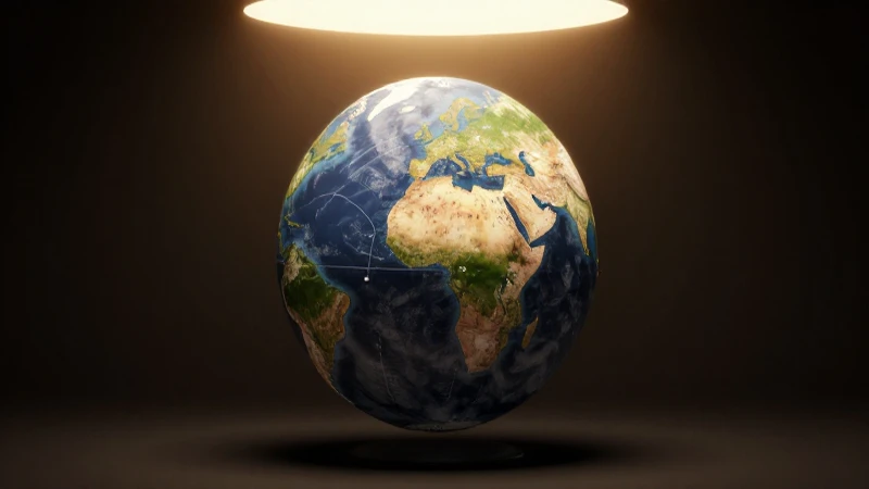 Dibujo de un Mapa Conceptual de la Energía Térmica y Más 7 Globo terráqueo estilizado, arte digital cálido