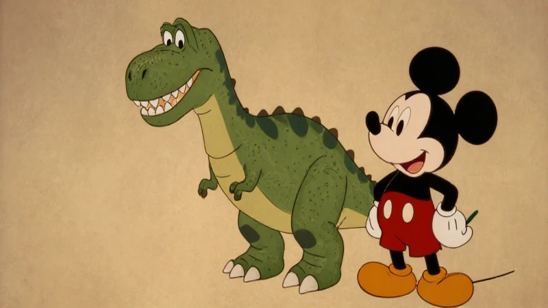 Dibujos de la era precámbrica: Evolución de la caricatura 5 Animación nostálgica a sepia con personajes clásicos
