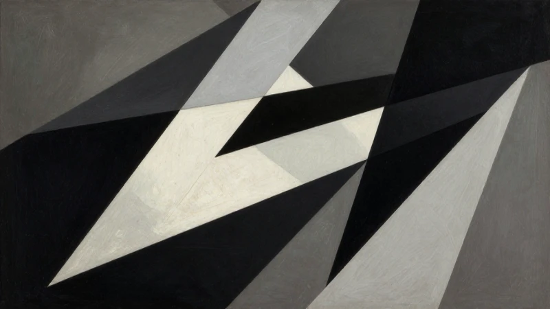 Composición cubista con luces y sombras fuertes