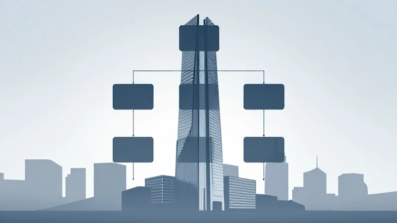 Estructura moderna y futurista en ángulo bajo