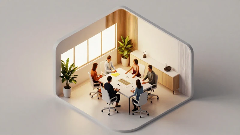 Reunión de diseño con luz cálida