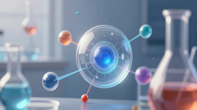 Ilustración química detallada con iluminación suave
