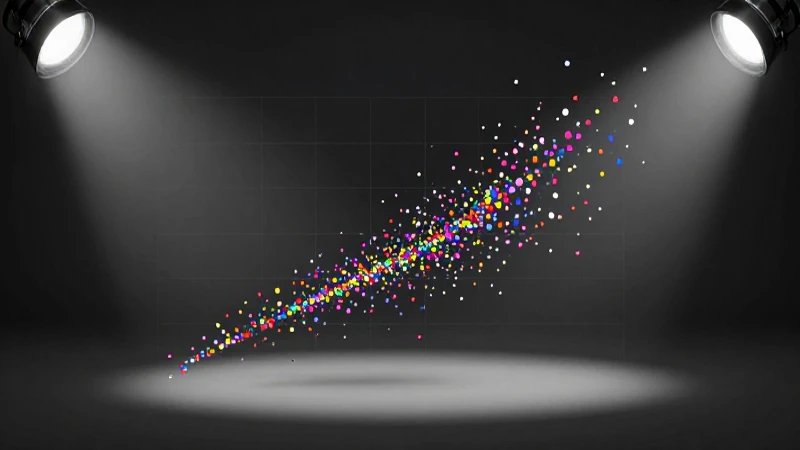 Gráfico disperso con puntos de datos llamativos