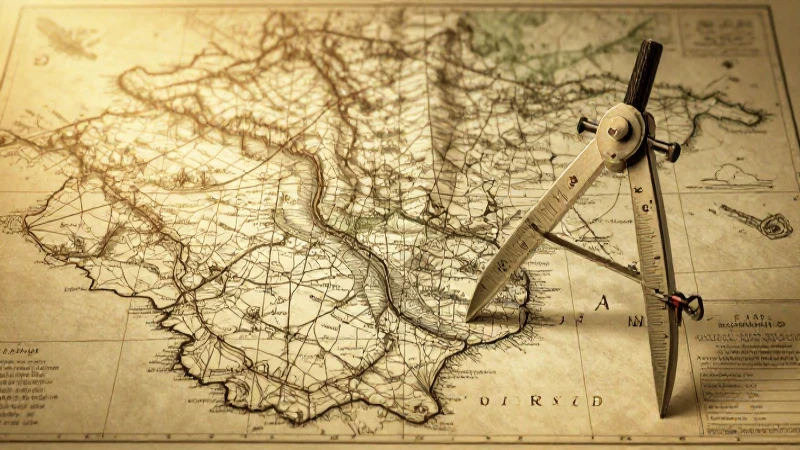 Cómo comprender la distancia entre dos puntos en un mapa 4 Mapa antiguo iluminado con detalle